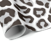 Leopard Wrapping Paper Schwarz-Weiß Geschenkpapier (Rolleneckpunkt)