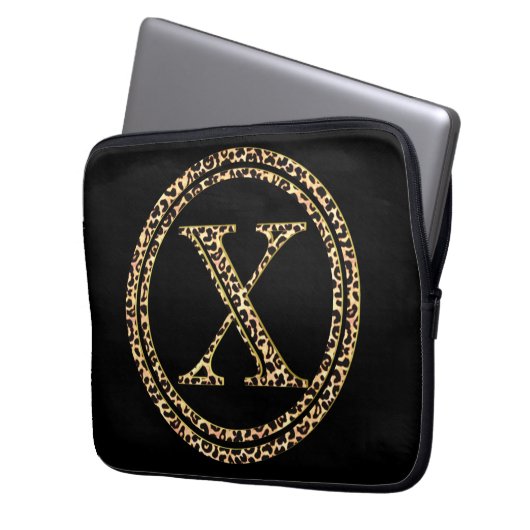 Leopard X Laptopschutzhülle (Vorderseite Links)
