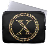 Leopard X Laptopschutzhülle (Vorderseite)
