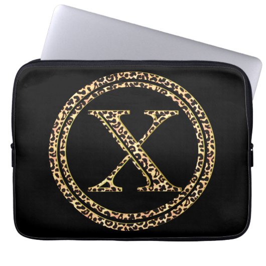 Leopard X Laptopschutzhülle (Vorderseite)