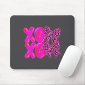 Leopard Xoxo Coquette Bow Hearts Valentine's Day W Mousepad (Mit Mouse)