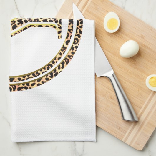 Leopard Y Geschirrtuch (Viertel Falte)