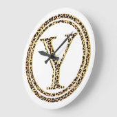Leopard Y Große Wanduhr (Winkel)