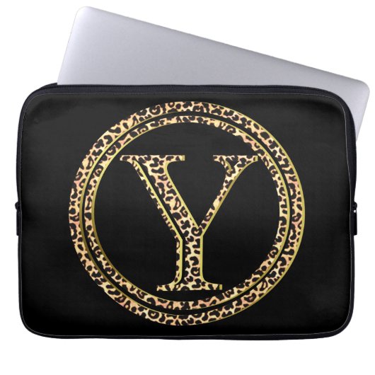 Leopard Y Laptopschutzhülle (Vorderseite)