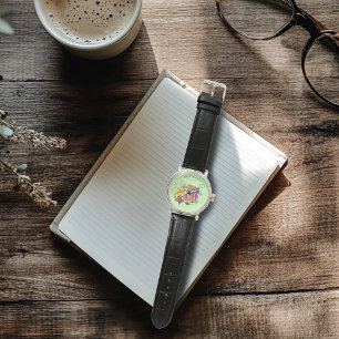 Leopard Yellow Gecko Green Armbanduhr