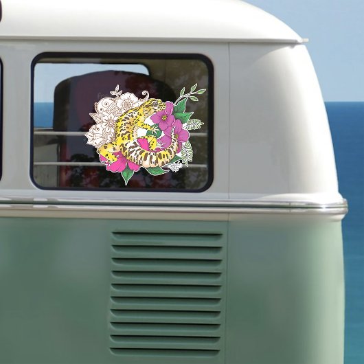 Leopard Yellow Gecko Green Aufkleber