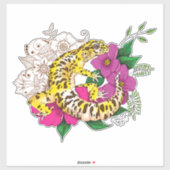 Leopard Yellow Gecko Green Aufkleber (Blatt)