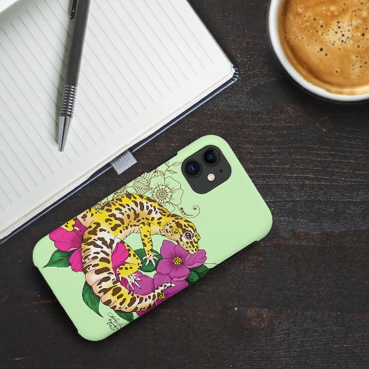 Leopard Yellow Gecko Green Case-Mate iPhone Hülle
