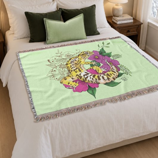 Leopard Yellow Gecko Green Decke