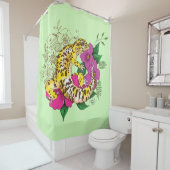 Leopard Yellow Gecko Green Duschvorhang (Beispiel)