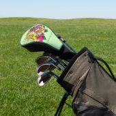Leopard Yellow Gecko Green Golf Headcover (In SItu)
