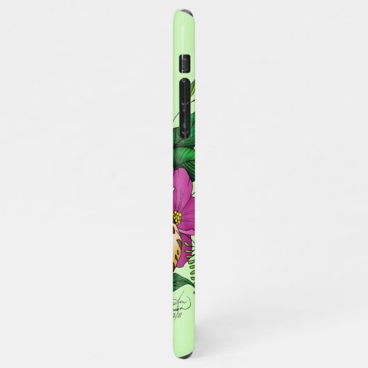 Leopard Yellow Gecko Green iPhone Hülle (Linke Seite)