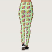 Leopard Yellow Gecko Green Leggings (Rückseite)