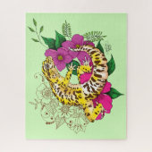 Leopard Yellow Gecko Green Puzzle (Vertikal)