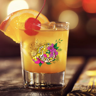 Leopard Yellow Gecko Green Schnapsglas