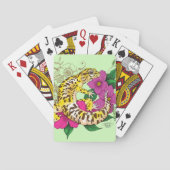 Leopard Yellow Gecko Green Spielkarten (Rückseite)