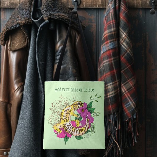 Leopard Yellow Gecko Green Tasche