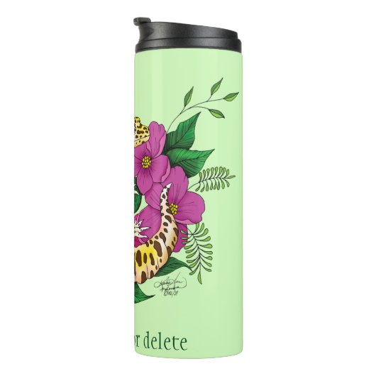 Leopard Yellow Gecko Green Thermosbecher (Nach rechts gedreht)