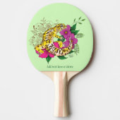 Leopard Yellow Gecko Green Tischtennis Schläger (Vorderseite)