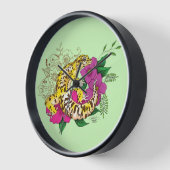 Leopard Yellow Gecko Green Uhr (Winkel)