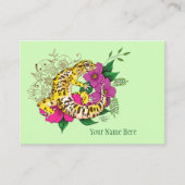 Leopard Yellow Gecko Green Visitenkarte (Vorderseite)