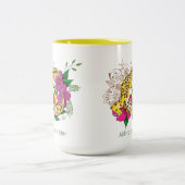Leopard Yellow Gecko Green Zweifarbige Tasse (Mittel)