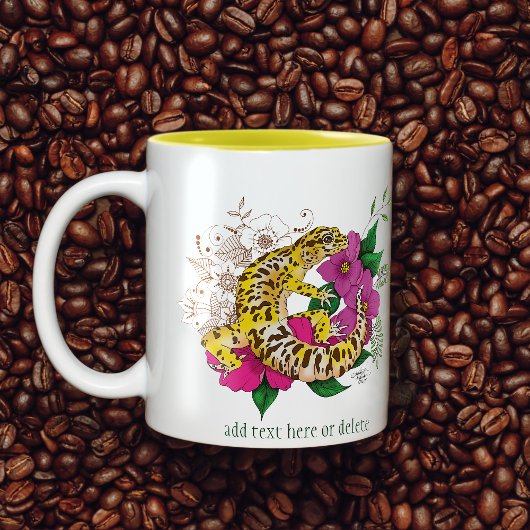 Leopard Yellow Gecko Green Zweifarbige Tasse