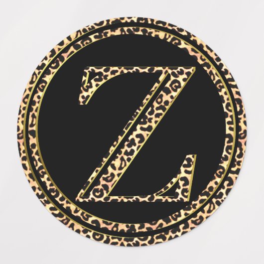Leopard Z Etiketten (Design 1)