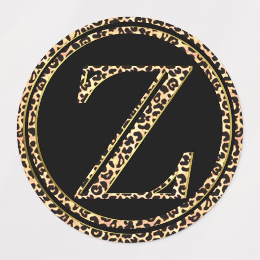 Leopard Z Etiketten (Design 3)
