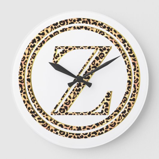 Leopard Z Große Wanduhr (Vorderseite)