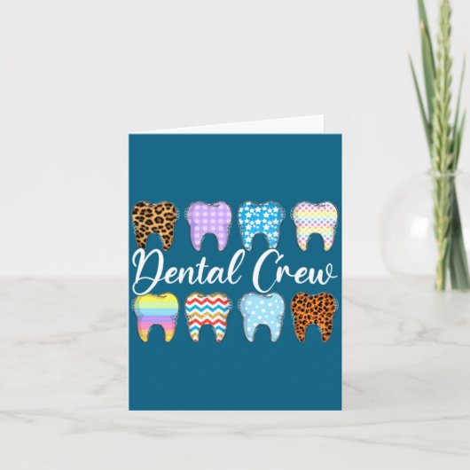 Leopard-Zähne Dental-Team Glücklich Karte (Vorderseite)