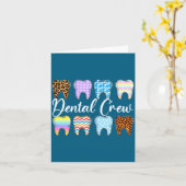 Leopard-Zähne Dental-Team Glücklich Karte (Gelbe Blume)