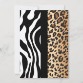 Leopard-Zebra-Brautparty-Typografie-Einladung Einladung (Rückseite)