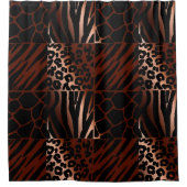Leopard, Zebra, Giraffe, Tiger Design Duschvorhang (Vorderseite)