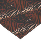 Leopard, Zebra, Giraffe, Tigermuster Kurzer Tischläufer (Ecke)