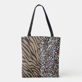 Leopard Zebra Muster Totbeutel Tasche (Rückseite)