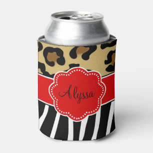 Leopard Zebra Personalisiert Dosenkühler