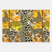 Leopard, Zebra und Giraffe Pelz Druckmuster Geschenkpapier Set (Vorderseite 2)