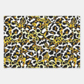 Leopard, Zebra und Giraffe Pelz Druckmuster Geschenkpapier Set (Vorderseite)