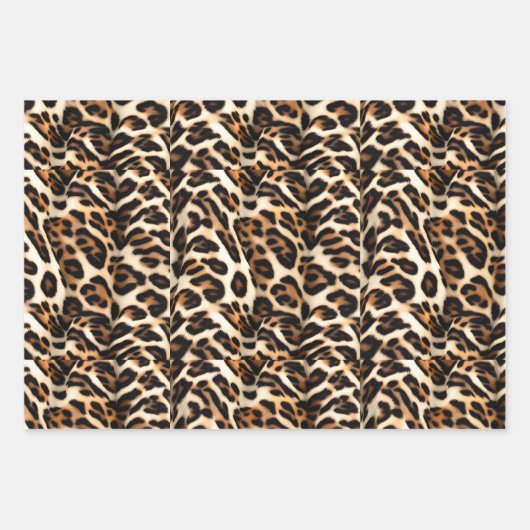 Leopard, Zebra und Giraffe Print Birthday Geschenkpapier Set (Vorderseite 2)