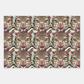 Leopard, Zebra und Giraffe Print Birthday Geschenkpapier Set (Vorderseite 2)