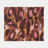 Leopard zeigt afrikanisches Tiermuster Fleecedecke (Vorderseite (Horizontal))
