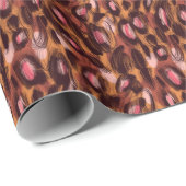 Leopard zeigt afrikanisches Tiermuster Geschenkpapier (Rolleneckpunkt)