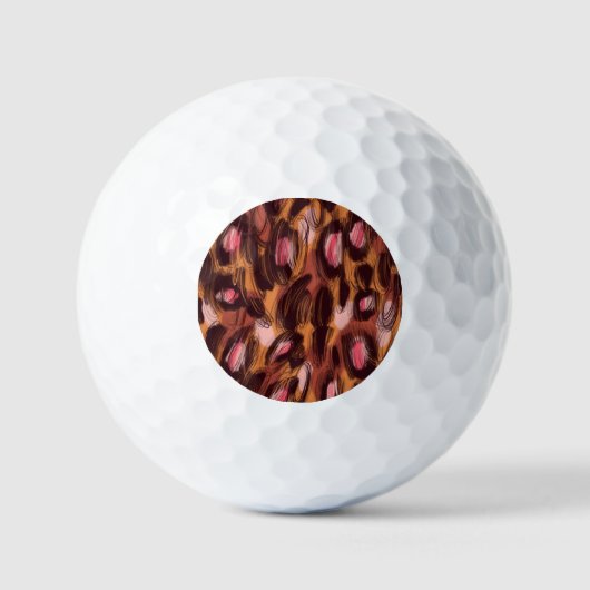 Leopard zeigt afrikanisches Tiermuster Golfball (Vorderseite)