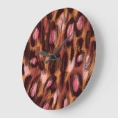 Leopard zeigt afrikanisches Tiermuster Große Wanduhr (Winkel)