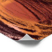 Leopard zeigt afrikanisches Tiermuster Poster (Ecke)