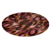 Leopard zeigt afrikanisches Tiermuster Schneidebrett (Ecke)