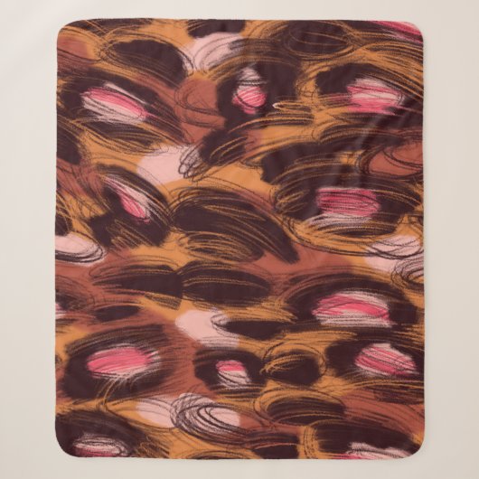 Leopard zeigt afrikanisches Tiermuster Sherpadecke (Vorderseite)