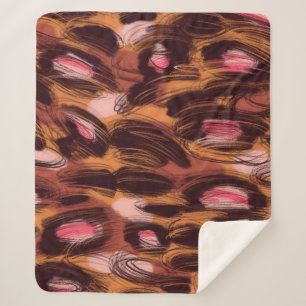 Leopard zeigt afrikanisches Tiermuster Sherpadecke