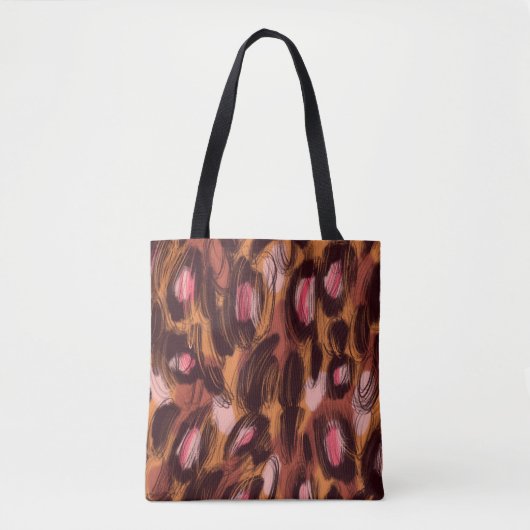 Leopard zeigt afrikanisches Tiermuster Tasche (Vorderseite)
